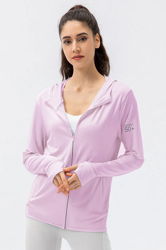 Svl Lavender Maya Women's Sports Lightweight Jacket with SPF 50 Sun Protection for Women | Best Price UAE